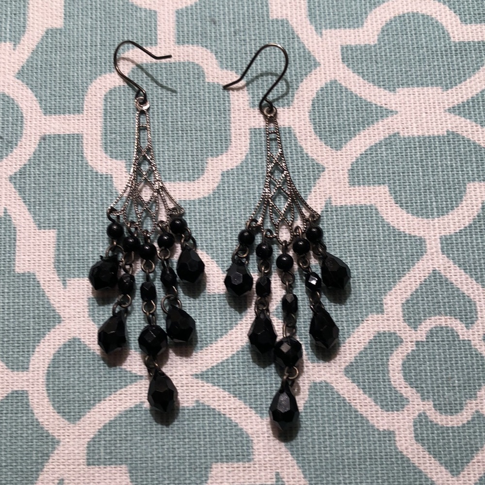 3/$10 Black Chandelier earrings